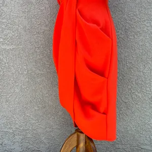 Gabrielle Union for New York & Co Orange Crepe Dress, size S thumbnail 6