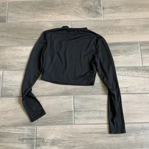 Shein black crop long sleeve with mock neck thumbnail 5