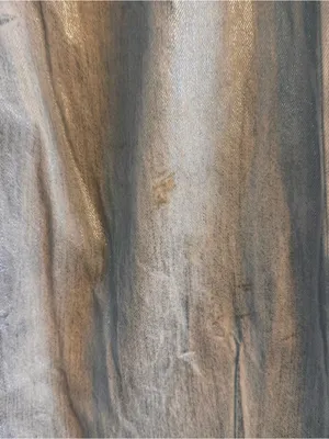 ZARA‎ Baggy Foil Coated Mid Rise Denim thumbnail 6