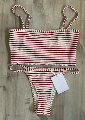 Princess Polly Twiin Tankini Set - Red/White thumbnail 1
