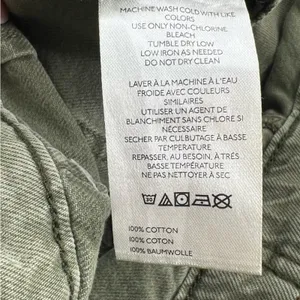 FREE PEOPLE We The‎ Free Palmer Cuffed Jeans Army green sz 32 thumbnail 8