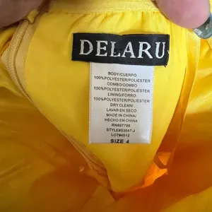 Delaru‎ Strapless Dress Yellow Size 4 thumbnail 5