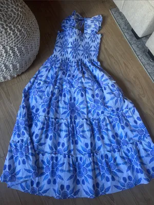 Hill House The Ellie Nap Dress Blue Shell Mosaic thumbnail 5