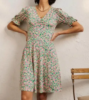 Boden Pink Floral Dress thumbnail 1