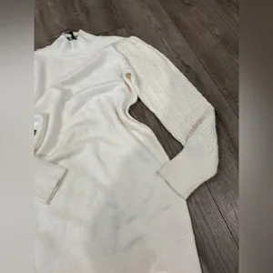 Steve Madden White Long Sleeve Sweater Dress thumbnail 9