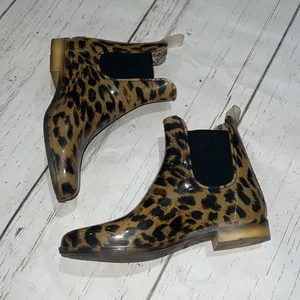 J. crew animal print short rain boots thumbnail 2