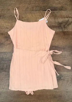 Altar’d State Skort Tie Waist Romper thumbnail 1