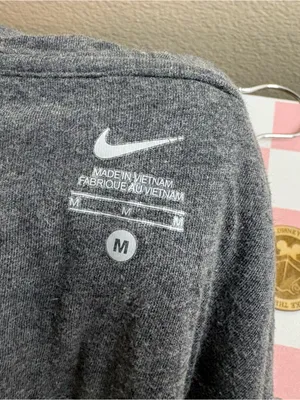 Nike full zip cotton hoodie bedazzled bling women’s gray oregon casual preppy thumbnail 5