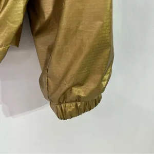 Lauren Ralph Lauren, gold metallic windbreaker. With hood and lined thumbnail 12