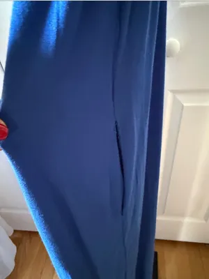 NEW Free people beach Sleeveless Deep V Wide-Leg Jumpsuit in Royal Blue $120 thumbnail 6
