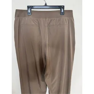 Athleta Tan Jogger Pants Zip Ankle 12 Tall thumbnail 5