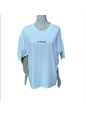 zara women white cotton tunic t-shirt London Sz L thumbnail 2
