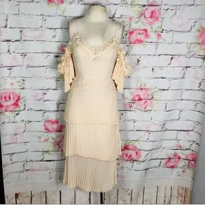 Lulu’s keepsake the label NWT All Time High Nude Lace Off-the-Shoulder Dress thumbnail 6