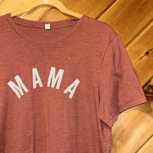 Mama graphic marled maroon tshirt small shop made Red Size L thumbnail 3