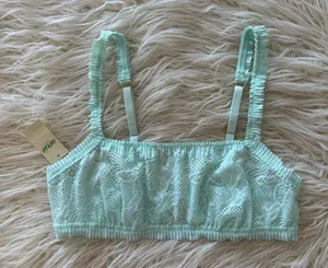 Aerie Coral Lace Bandeau Bralette Size Small thumbnail 1