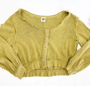 Free People X We The Free Golden Road Cardigan Curly Willow Mustard Olive Crop thumbnail 10