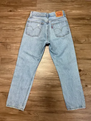 Levi's 501 Original Crop Jeans 25 Distressed Light Wash 100% Cotton $98 thumbnail 5