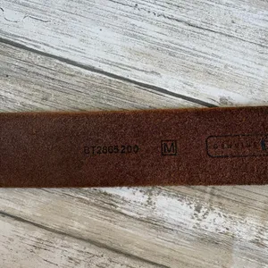 VTG Fossil Leather Belt‎ Brown Sz M Rhinestone Embellished Cowgirl Western y2K thumbnail 6