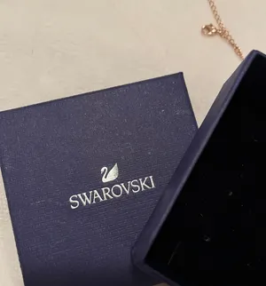 Swarovski Rose gold and silver infinity heart necklace thumbnail 6