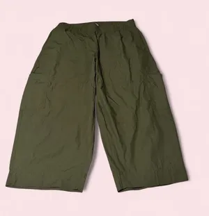 Old Navy Olive Barrel Wide-Leg Cargo Pants thumbnail 1