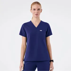 Figs Catarina one pocket scrub top women’s nurse scrubs navy blue Size XL thumbnail 2