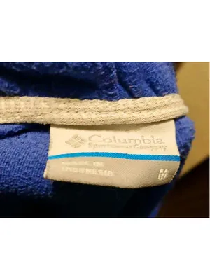 Columbia Women's Medium Blue Fleece Hoodie Pullover EUC INV496 thumbnail 3
