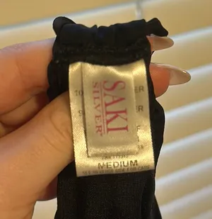 SAKI Silver Going Out Top Black Size M thumbnail 3