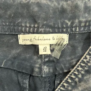Young Fabulous & Broke Clyde Tencel Cargo Pants Small Blue Grey Cropped thumbnail 8