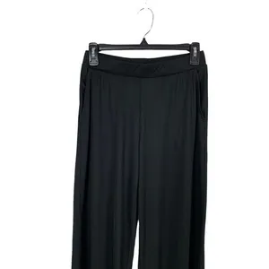 Gina Tricot Pants Small Black Wide Leg Minimalist Workwear Chic Lounge thumbnail 2