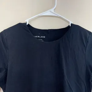 Everlane Black Short Sleeve Classic Crewneck Bodysuit Large Women thumbnail 3