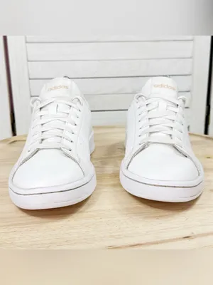 Adidas Advantage Low Top Sneakers White Copper Women 8.5 Leather Preppy Retro thumbnail 2