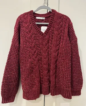 Altar’s State Oversized Wine Sweater thumbnail 1