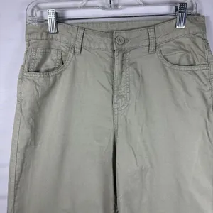H&M Divided Womens Khaki Pants 5 pocket‎ style casual travel wide leg 4 NWT thumbnail 3