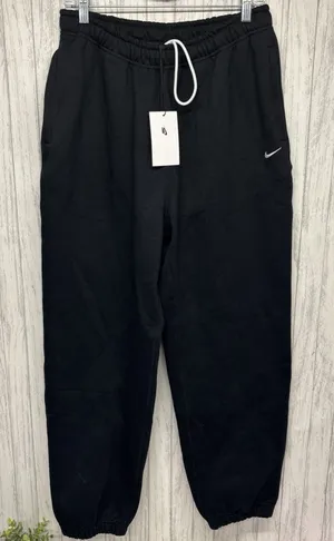 Womens Size L Nike Black Sweatpants Zipper Pocket CW5565 NWT thumbnail 1