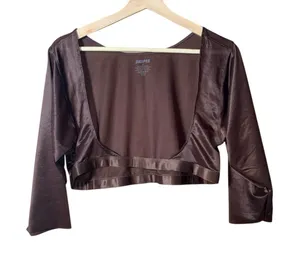 SKIMS Arm Shaper Sleeves Open Bust Compression Slimming Shrug Brown Size Small thumbnail 1