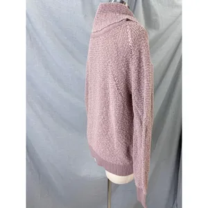 Free People By Your Side Mauve Chunky Cowl Neck Oversized Sweater Small thumbnail 6