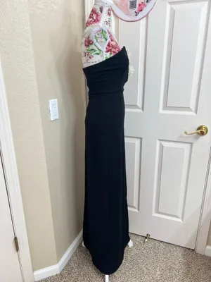 Lulus Striking Aura Black Pearl Strapless Mermaid Maxi Dress thumbnail 4