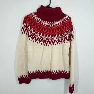 American Eagle Outfitters Hand Knit Lambswool Fair Isle Turtleneck‎ Sweater thumbnail 6