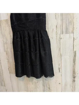Altar’d State Black Lace Fit & Flare Cutout Party Dress Large thumbnail 10