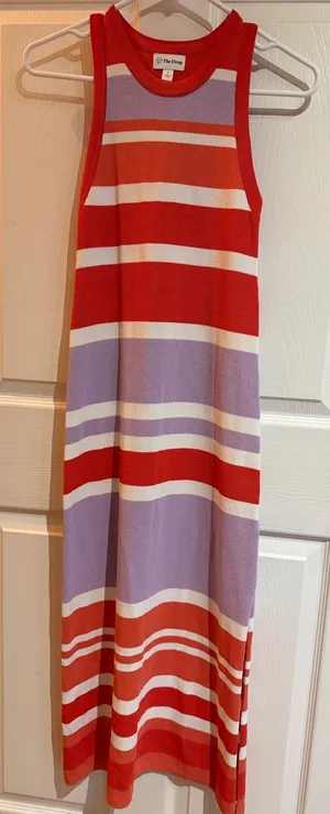 The Drop Gabriela High Neck Side-Slit Maxi Sweater Dress size S thumbnail 1