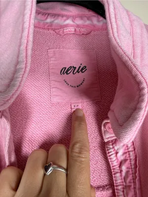 Aerie Lumber Jane Pink Terry Cloth Cotton Button Up Shacket - Size S thumbnail 11