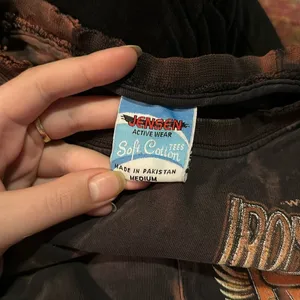 Well Worn Distressed Vintage Acid Wash Iron Horse Motorcycle Tee thumbnail 2