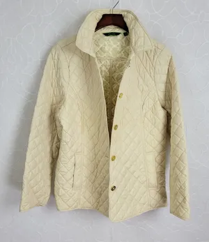 Wonder Womens Jacket Sz 24 White Puff Teddy Quilted Collared Winter Long Sleeve thumbnail 1