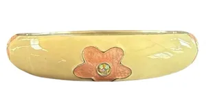 Bracelet ivory , pink flowers romantic, cottage feminine,prairie,victorian thumbnail 1