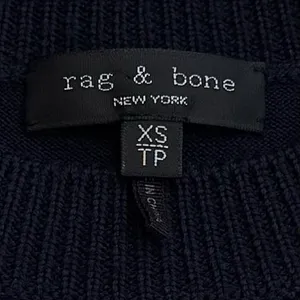 Rag & Bone‎ Sadie Merino Wool & Silk Navy Black Mini Dress Luxury Old Money XS thumbnail 8
