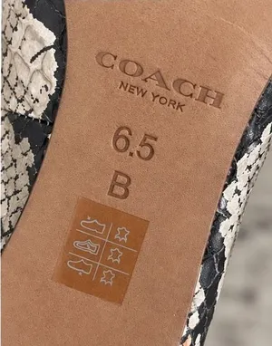 Coach Snakeskin Pumps Women 6.5 Gray Black Orange Exotic Leather Stiletto Heel thumbnail 1