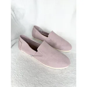 TOMS Woman’s Pink Canvas Slip On Flats Shoes Size 9.5 thumbnail 8