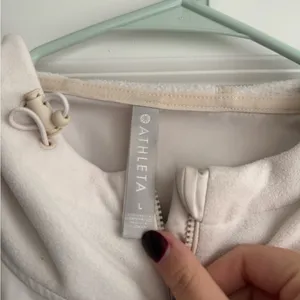 Athleta Off-White Fleece Jacket thumbnail 3