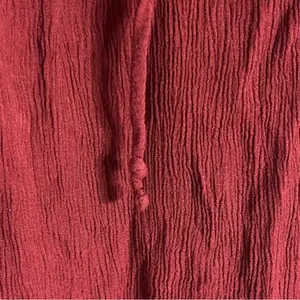 Hollister Womens Burgundy Lace Up V-Neck Bell Sleeve Boho Blouse‎ Top Medium thumbnail 4