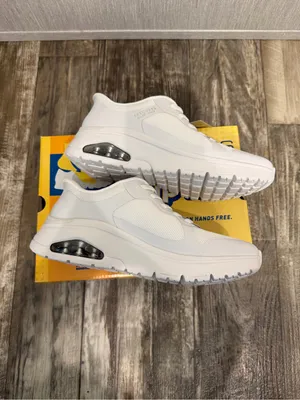 Skechers Uno-Flex All-White Low-Top Lace-Up Sneakers Size 7.5 thumbnail 12